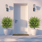 Artificial Boxwood Topiary Ball Trees with Ground Spikes UV Resistant Faux Greenery Shrubs Fake Shrubs for Outdoors, Realistic Faux Plants Bushes for Garden Porch Yard Patio Decor (Cedar Green)