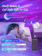Northern Lights Projector,180 Lighting Modes Galaxy Projector for Bedroom,15 White Noise&Bluetooth Galaxy Projector for Bedroom,Remote+Timer Moon Star Projector Galaxy Light Projector,Christmas Gifts