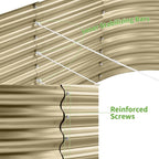 Land Guard 6x3x3ft Oval Galvanized Raised Garden Beds, Large-Capacity Metal Planter Box Outdoor, Durable Deep Raised Garden Bed 3ft Tall, Raised Beds for Gardening Vegetables, Cream Yellow