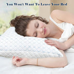 mislili Memory Foam Pillows King Size Set of 2, Luxury Cooling King Bed Pillows 2 Pack, Adjustable Frim King Size Pillows for Stomach Back Side Sleeper, Bed Pillows with Extra Fill and Washable Cover