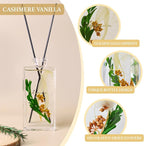 Flower Reed Diffuser Set, 5 oz Cashmere Vanilla Scent Diffuser with Sticks, Home Fragrance Scented Oil Reed Diffusers for Home, Bathroom, Decor & Gift