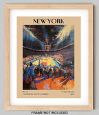 Retro Vintage New York Wall Art Print - 11x14 Unframed Poster - New York City Souvenirs, Cute Trendy Colorful Wall Decor (Knicks at the Garden, 11x14")
