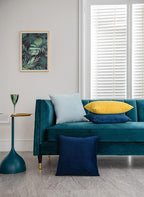 Midnight Blue Throw Pillow Covers 2 Pack 12 x20 Inch Cozy Soft Velvet Rectangular Decorative Pillow Cases, Lumbar Toss Pillow Shams, Euro Cushion Covers for Farmhouse, Couch, Sofa, Bed