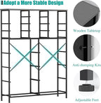 Chest of Drawers for Bedroom, Tall Gray Fabric Dresser with 18 Deep Drawers, Large Clothes Organizer Bin Vertical Storage Cabinet for Closet, Nursery, Office