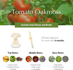 Agraria Monique Lhuillier Tomato Oakmoss PetiteEssence Fragrance Reed Diffuser, 1.7 Oz, Fresh Alluring Sola Flower Earthy Scent Diffusers for Home