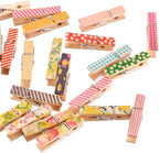DECORA 3.5cm/1.38in Colorful Painted Wood Clothespin 100 Pieces for Photo Clips Scrap Booking Crafts Gift Wrapping