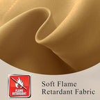 Fcosie Fire Retardant Curtains 84 inches Length (2 Panels, Oak), 80% Blackout Drapes for Bedroom Living Room, Thermal Insulated Room Darkening Curtain with Antique Bronze Grommet Top, 42" Wx84 L