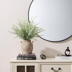 Ceramic Flower Vase Home Decor - Farmhouse Table Vases with Handle Living Room Decoration Vintage Decorative Aesthetic for Shelf Coffee Dining Desk House Bookshelf Fireplace (7.1" Retro)