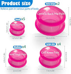 15Pcs Cupping Therapy Set-Professional Silicone Cupping, Suitable for Facial Body Massage/Deep Myofascial Release/Pain Relief/Muscle Relaxation & More (Rose Red,15pcs)