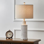 BOBOMOMO USB A+C 3-Way Dimmable Touch Control Table Lamp Set of 1 Vintage Rustic Farmhouse Traditional Nightstand Bedside Lamps(1 Bulb Included)