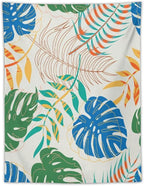 ICMOLYYENLO Tropical Green Plant Tapestry, Green Palm Leaves Natural Landscape Print Wall Tapestry for Bedroom Living Room Dormitory 40x60 Inch