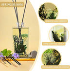 Reed Diffuser Set, 5 fl oz Spring Bloom Scented Oil Diffuser, Home Fragrance with Cotton Reed Sticks for Bedroom, Office, Bathroom Shelf Decor & Gifts