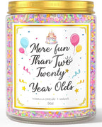 40th Birthday Candles Gifts for Women- 9 oz Happy Birthday Candle with Vanilla Birthday Cake Scent, Gifts for Women & Men, Friendship Ideas