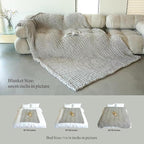 Maetoow Tighter Version Chenille Chunky Knit Blanket Throw 60×80 Inch, Handmade Warm & Cozy Blanket Couch, Bed, Home Decor, Soft Fleece Banket, Boho Thick Blankets and Giant Yarn Throws，Olive Green