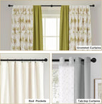 Black Curtain Rods 18 to 144 Inch, Industrial Curtain Rods,Adjustable Length,1 in Diameter Pipe,Wall or Ceiling Mounted,for Bedroom and Living Room(Black 18” to 144”)