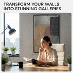 Homeforia 20x30 Black Wood Frame, High End Oak 20x30 Wooden Picture Frames with Mat 16x24 Photo, 20 x 30 Poster Frame Matted to 16 by 24 Print, 30x20 Hanging Frames, Tempered Glass, Wall Kit, Set of 1