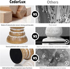 Candle Holder for Pillar Candle Set of 2, Farmhouse Wood Candle Holder, Rustic Wooden Candle Stand, Vintage Small Wooden Candlestick Holders for Living Room, Table Centerpiece, Brown