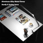 VERSKI LED Desk Lamp With Dual Light Source, Eye-Caring Optical Lens, 5 Color Modes & Brightness, 18W Brightest, Swing Arm Office Lamp, Clamp Lamp for Home Office, Work and Task