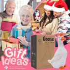 Goodeco Porch Goose Statue with Butterfly - Outdoor Garden Goose Decor for Yard, Unique Gifts for Mom & Garden Lovers (Off White)