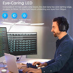 Syrinx Desk Lamp with Gesture Sensor Switch and Remote Control, 24W Bright LED Desk Lamps for Home Office with 50 Light Modes Adjustable Desk Lamp with Clamp for Tables Up to 2.95 inches Thick