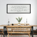 ZZJJHYWGQ Jeremiah 29:11 Bible Verse Inspirational Quote Wall Art, 32"×12" For I Know The Plans I Have For You Rustic Large Scripture Christian Sign, Motivational Religious Home Holy Catholic Office Decor (Black)