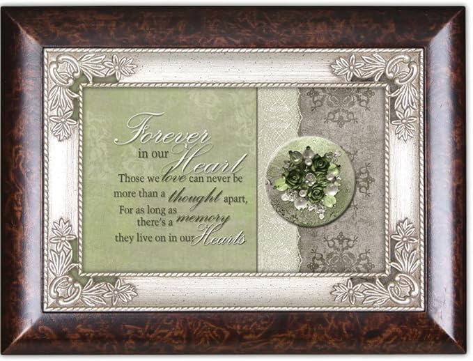 Cottage Garden Forever in Our Heart Bereavement Burlwood Italian Inspired Traditional Music Box Plays You Light Up My Life