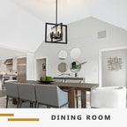 ANKYLHUA Small Black Chandelier,6-Lights Ceiling Light Fixture E12,Adjustable Hight Pendant Lights Kitchen Island,Chandeliers for Dining Room Bedroom,Entryway,Foyer