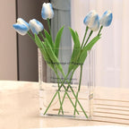 Book Vase for Flowers Home Décor,Artistic and Cultural Flavor Decorative Acrylic Clear Vase for Home and Office,Creative Gifts for Book Lovers. (Transparent)