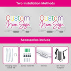 IbayNawi Custom Neon Signs, Personalized Large Neon Sign for Wall Decor, Colorful Neon Sign Custom Wedding Birthday Party Gift Neon Name Sign