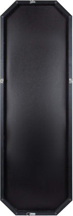 Kate and Laurel Rhodes Modern Full Length Framed Octagon Wall Mirror, 16 x 48, Gold, Decorative Glam Geometric Wall Accent