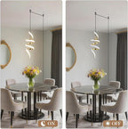 Plug in Pendant Light 3000~6000K Hanging Lights with Plug in Cord, Touch Switch Modern Pendant Light, Gold Hanging Lamps for Living Room, Kitchen, Dining Room, Bedroom,1 Pack