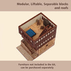 Creaky Timbers P - 3D Wooden Puzzle - 28mm Scale Model Building Kit for Adults, Educational Toy, Creative Gift, DIY Family Activity, Tabletop Miniature Terrain Kit, Architecture