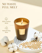 M&SENSE Fudgy Cocoa Brownie Scented Candle Home Decor, Natural Soy Wax,4.1oz 60 Hours Long Lasting Slow Burning, Aromatherapy Candle for Stress Relief