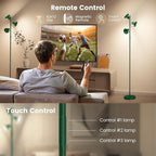 36W LED Tree Floor Lamp, Modern Dimmable Standing Lamp with Remote & Touch Control, 4 Color Temperatures, 3 Rotatable LED Light Floor Lamps for Living Room, Bedroom, Office