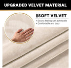 PrinceDeco Sectional Couch Covers 4 Pieces Couch Covers for Sofa Velvet Separate Couch Cover L Shape for Left/Right Chaise(3 Seater + 1 Chaise,Ivory)