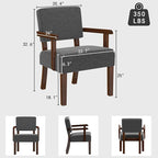 Oversize Accent Chair with Soft Seat and Armrests for Living, Dinning, Bedroom, Reading, Waiting Room