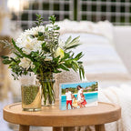 TWING 2 Pack Picture Frames Acrylic 4 x 6, Horizontal Magnet Double Sided 4x6 Picture Frame, 10+10MM Thick Clear Frameless Desktop Display Self Standing Magnetic Acrylic Block Photo Frame Gift Ideal