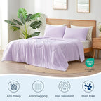 Cozy Bliss Cooling Comforter King Size Dual-Sided, Ultra-Soft Cooling Blankets for Hot Sleepers and Night Sweats, Breathable Lightweight Silky Smooth, Lavender Purple