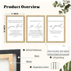 FZMHASLWW The Lord Your God Is Good Sign Bible Verses Wall Decor 16"X11" Set of 3 Christian Scripture Prayer Inspirational Motivational Quotes Family Framed Wall Art (Wood)