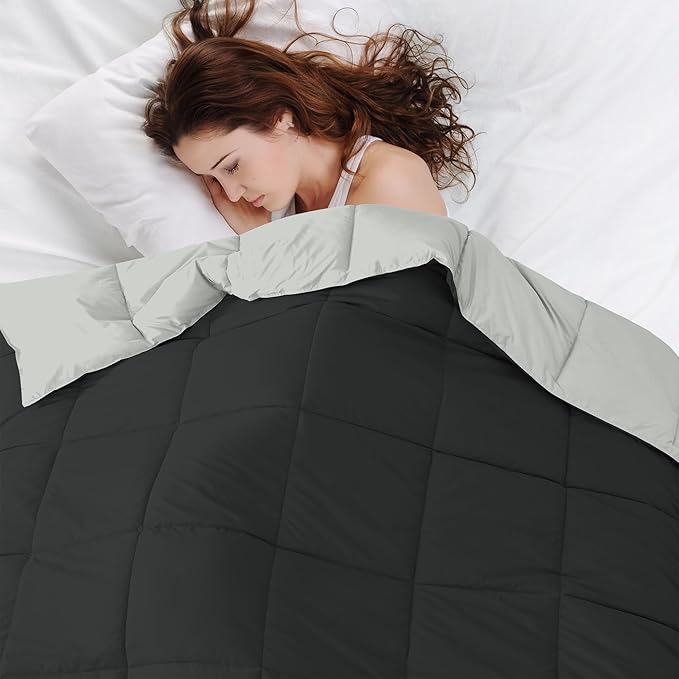 Modern Threads Down Alternative Reversible Comforter Black/Silver King