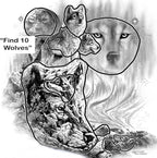 Remorelt Wolf Eagle Bear Dream Catcher Bedroom Wall Decor, Christmas Home Decoration, Room Accessory, White Moon Feather Decoration - Unique Home Craft Wall Pendant (DC12 6Inch Wolf Mountain)