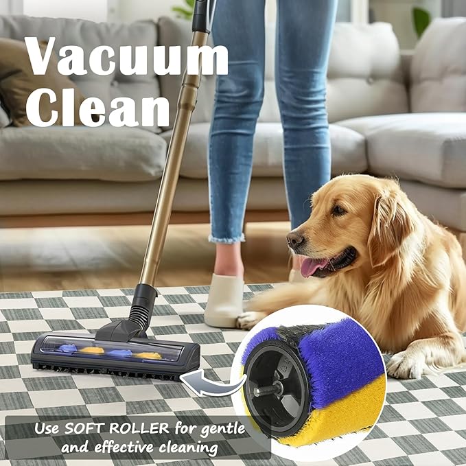 jinchan Runner Rug 2x6 Hallway Washable Modern Checkered Geometric Lattice Kids Bedroom Rug Indoor Floor Cover Non Slip Soft Carpet for Nursery Room Kitchen Laundry Room Home Grey