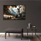 XWNLTEPK Christian Art Crucifixion Print Jesus on the Cross Art Wall Jesus Picture Modern Home Decor Canvas Wall Art Poster