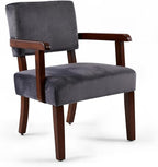 Modern Accent Chair, Upholstered Living Room Chairs with Wood Frame, Oversized Reading Armchair for Bedroom Waiting Room