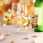 TecUnite 24 Pieces 3.35 Inch Table Number Holder Place Card Photo Holder Picture Name Menu Clips Memo Cards Stand for Wedding Reception Anniversary Birthday Party Centerpieces (Rose Gold)