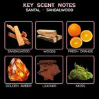 LOVSPA Reed Diffuser Set, Santal (Sandalwood) Scented Oil Diffuser with Sticks, Home Fragrance Accessories for Bathroom Shelf Decor, Aroma Diffusers for Home or Office Fall Decor, USA Made