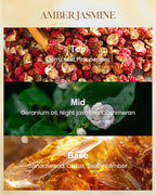 M&SENSE Amber Jasmine Scented Candle 35oz 150H Long Lasting, 3 Wick Soy Candles Aromatherapy Stress Relief Home Fragrance Housewarming Gifts