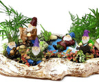 Garden Miniature Gnomes Set of 5PCS,Happy Life Gift for Outdoor Fairy Garden Yard Lawn Décor