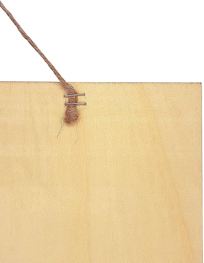 Custom Wood Sign With Hanging String, Personalized Wooden Name With Text Logo Photo, 20 Fonts, 100 Colors, Design Your Welcome for Front Door, Farmhouse 15.7x9.8 Inch