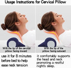 Cervical Neck Pillow: Designed to Help Alleviate Neck discomfort. This Neck Pillow for Sleeping can be Used as a Cervical Traction Device, for Neck Support and Shoulder Relaxation.(Blue)